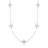 Choker de Prata 5 Trevos Martelado